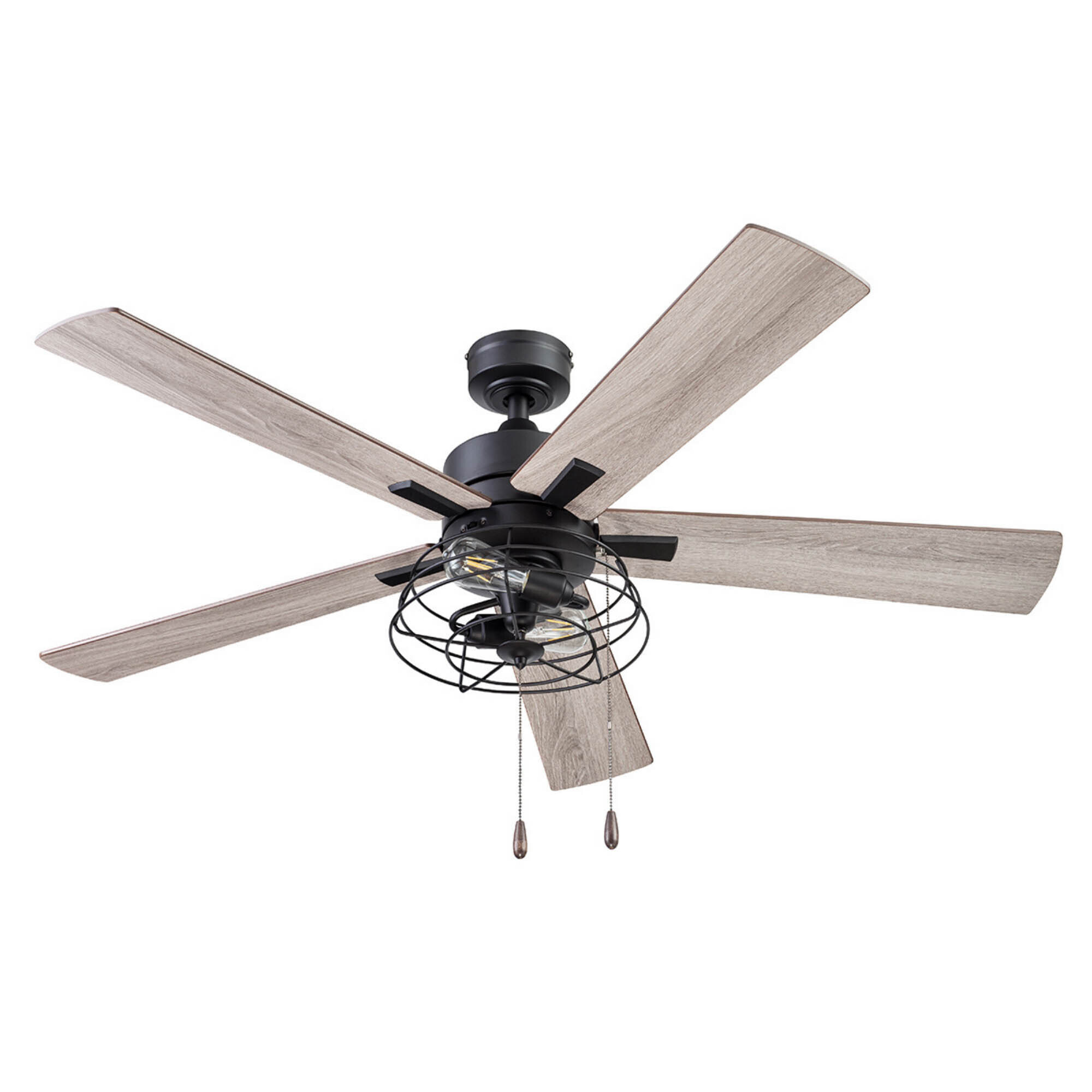 Prominence Home, 52in. Marshall Ceiling Fan Cage Light Matte Black, Fan Diameter 52 in, Fan Blade Span 50-54 Air Delivery 4202 cfm, Model# 51457